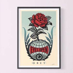 OBEY EYES OPEN Signed Offset Lithograph poster